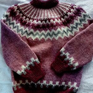 Original Edinburgh Wool Sweater - Pink, Small